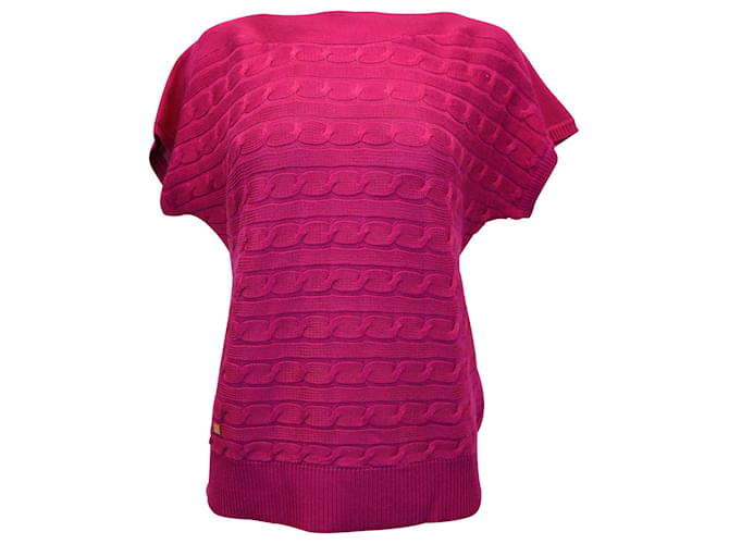 Autre Marque Lauren Ralph Lauren Knitted Top in Pink Cotton  ref.967085