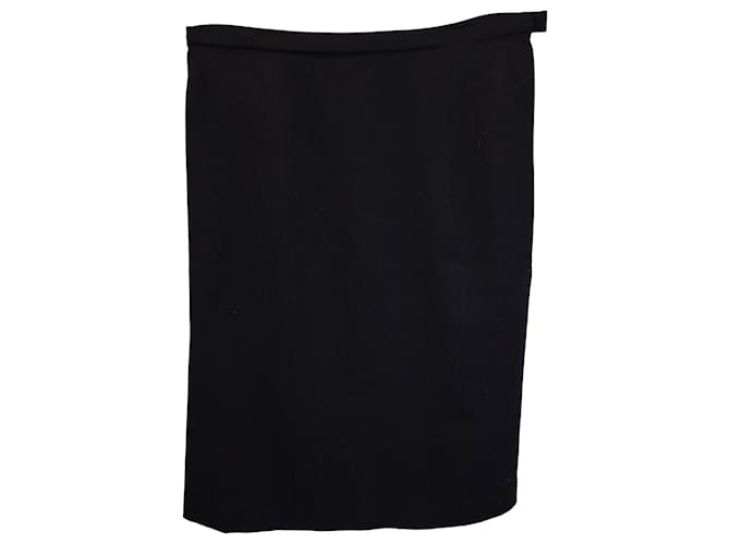 Carolina Herrera Above-knee Straight Skirt in Black Wool  ref.967103