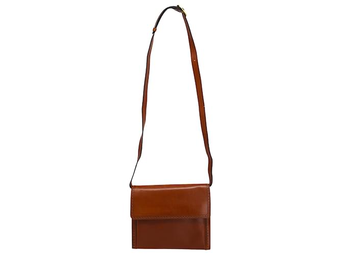 Salvatore Ferragamo Small Square Crossbody Bag in Brown Leather Pony-style calfskin  ref.967107