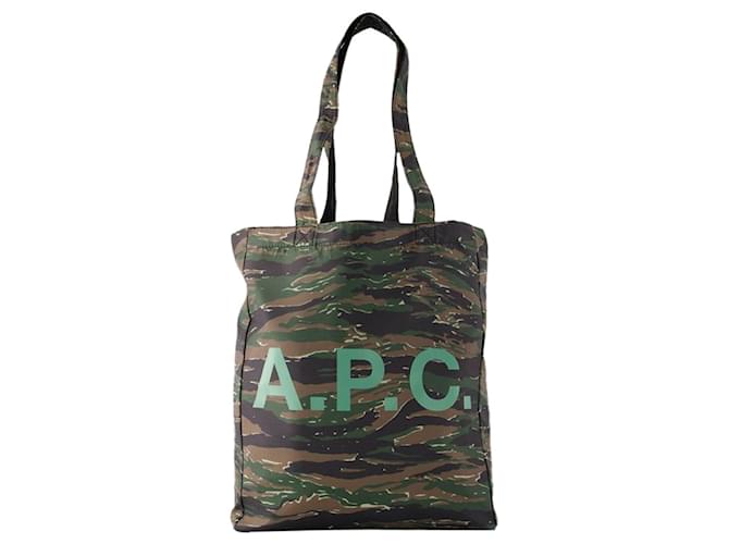 Apc Lou Reversible Tote Bag - A.P.C. - Synthetic - Khaki Green  ref.967130