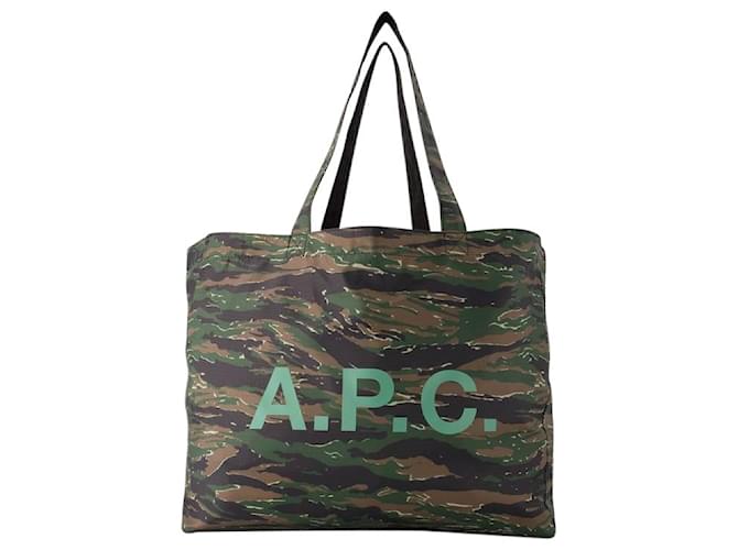 Apc Diane Reversible Tote Bag - A.P.C. - Synthetic - Khaki Green  ref.967131