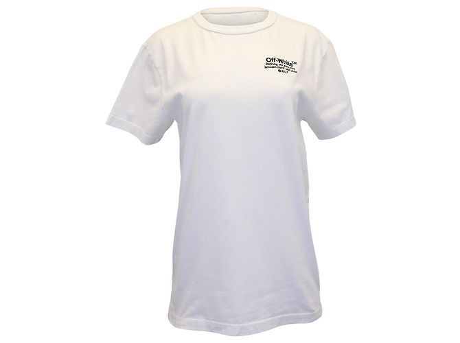 Off White T-shirt Off-White Quote in cotone bianco