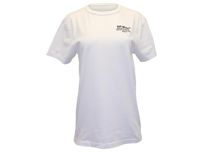 Off White Off-White Zitat-T-Shirt aus weißer Baumwolle  ref.967167