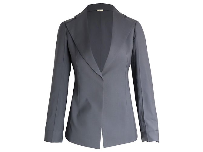 Céline Celine Blazer em Lã Cinza