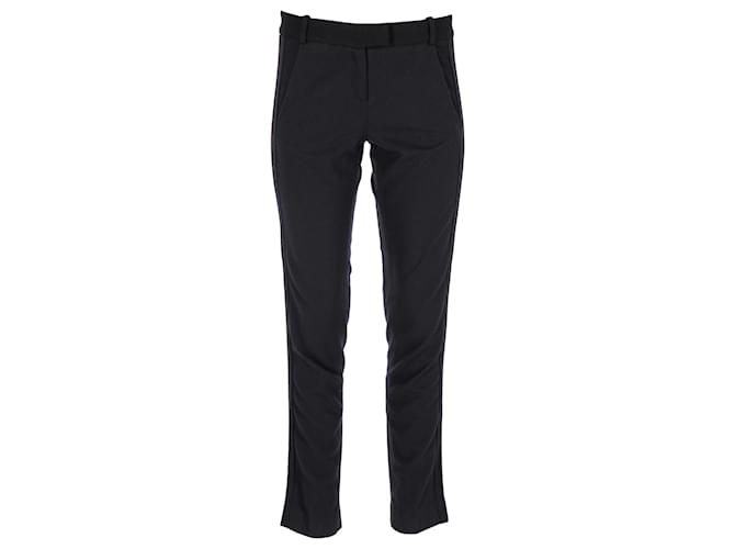 Pantalón Maje con rayas laterales en lana negra Negro  ref.967231
