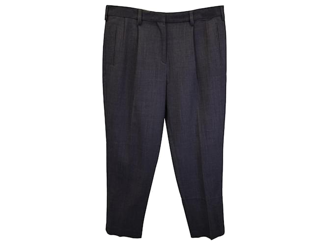 Etro Tapered Suit Trousers in Dark Grey Wool  ref.967238
