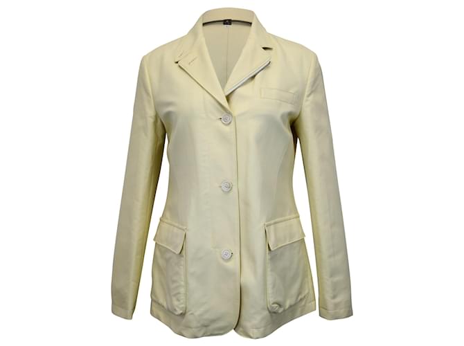 Loro Piana Single-Breasted Jacket in Yellow Cotton  ref.967259