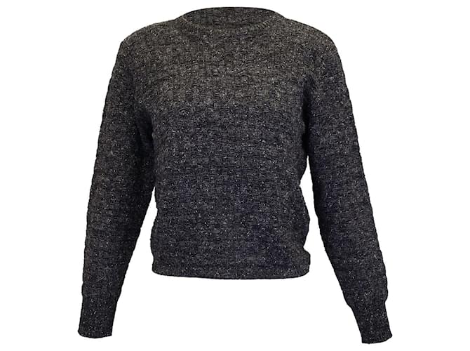 Maglione Giorgio Armani in maglia in misto lana grigio scuro  ref.967264