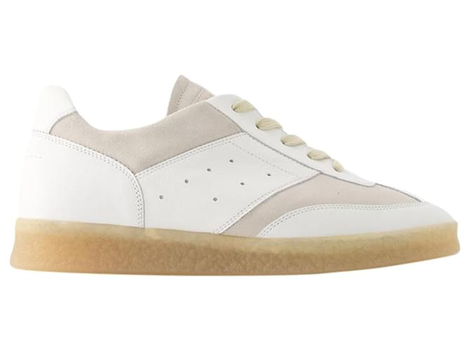 Maison Martin Margiela 6 Sneakers Court - MM6 Maison Margiela - Pelle - Bianco  ref.967297