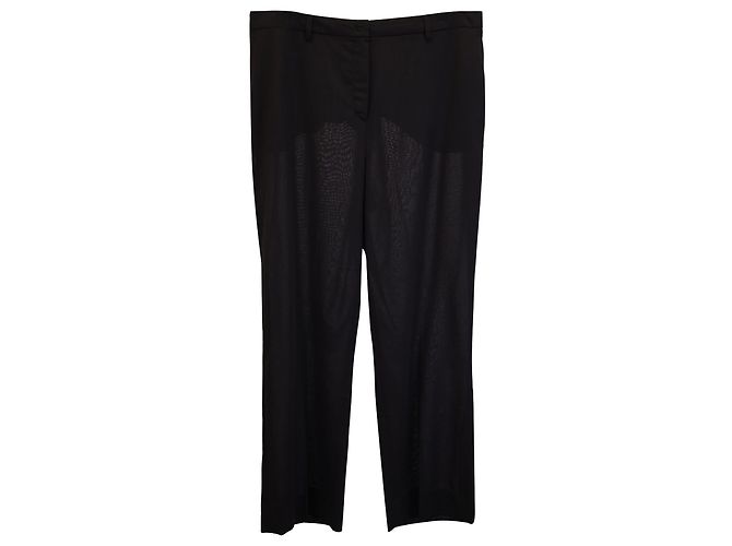 Pantalón recto Akris de lana marrón oscuro Castaño