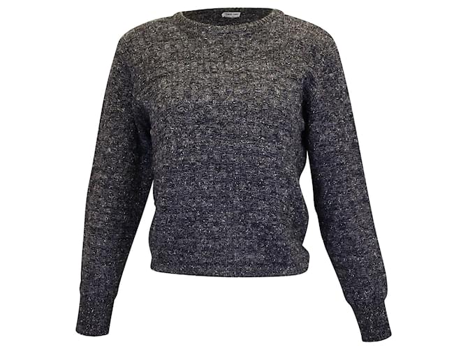 Suéter de malha Giorgio Armani em mistura de lã cinza escuro  ref.967353
