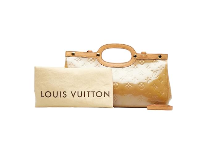 Authentic Louis Vuitton Amarante Monogram Vernis Leather Roxbury
