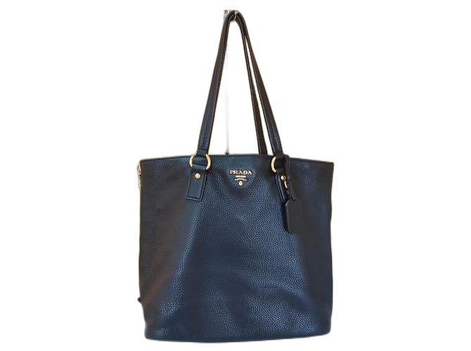 Sac cabas Prada en cuir noir