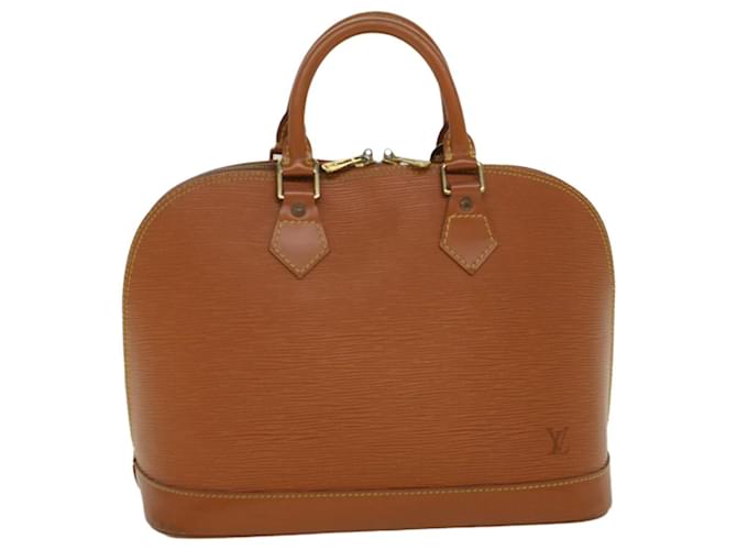 Louis Vuitton Alma Small Model Handbag in Vanilla Yellow Epi Leather