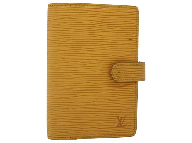 LOUIS VUITTON Epi Agenda PM Day Planner Cover Yellow R20059 LV Auth 45772 Leather  ref.967477