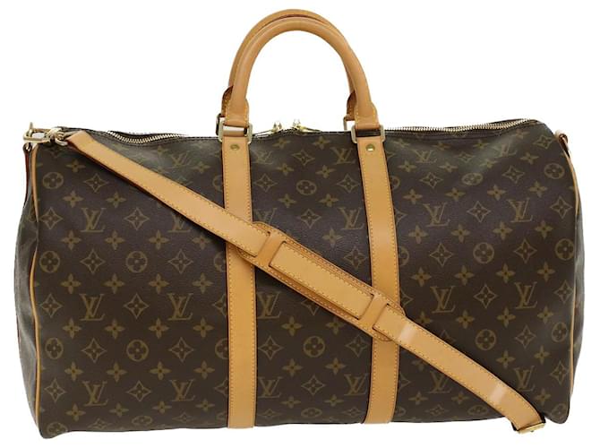 Louis Vuitton Monogram Keepall Bandouliere 50 Boston Bag M41416 LV Auth 46104 Cloth  ref.967530