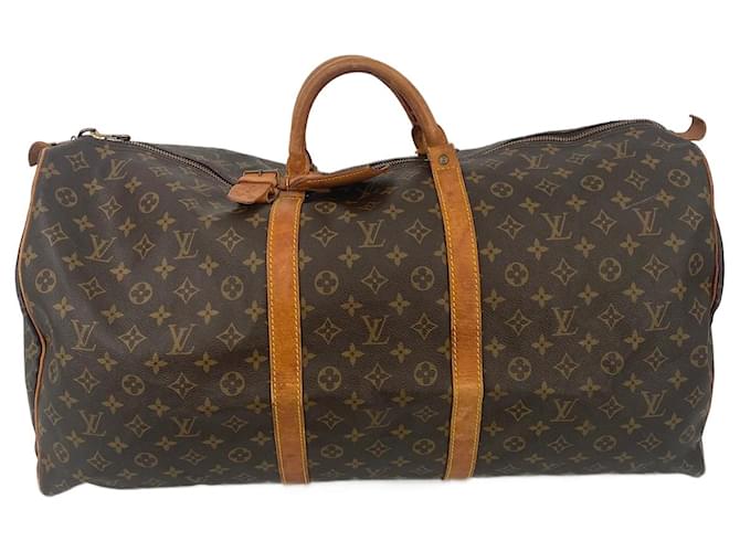 Vintage Louis Vuitton Keepall 60 Duffle Bag, Brown Monogram Canvas Bag