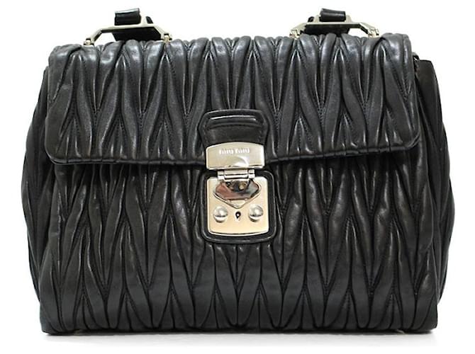 Miu Miu Handbags Black Leather  ref.967600