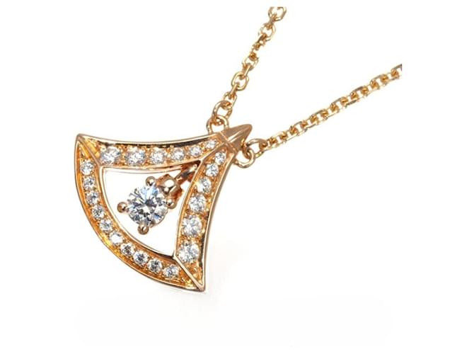 Bulgari *Bvlgari Necklace Diamond Diva's Dream Openwork K18PG [Used] Golden Gold-plated Pink gold  ref.967614