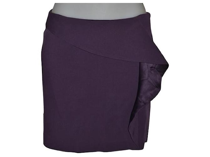 Versace Jeans Couture Skirt Dark purple Synthetic Wool  ref.967623
