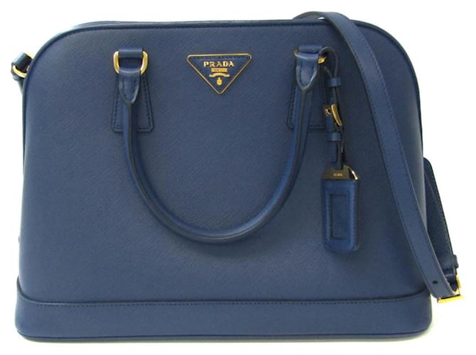 Prada Saffiano Blue Leather  ref.967802