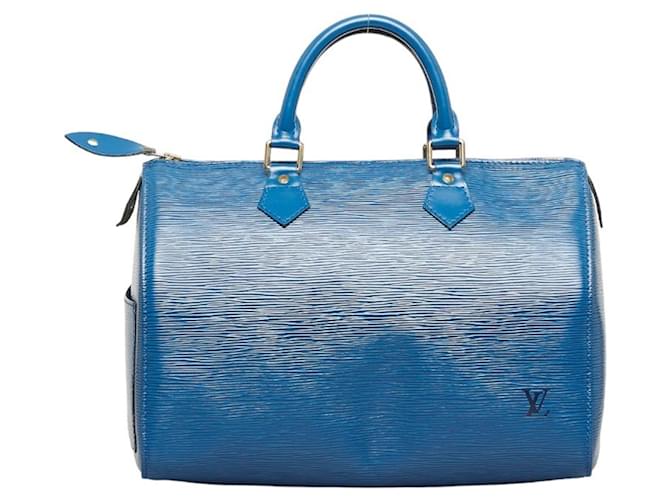 LOUIS VUITTON Epi Speedy 30 Hand Bag Toledo Blue LV VI1923