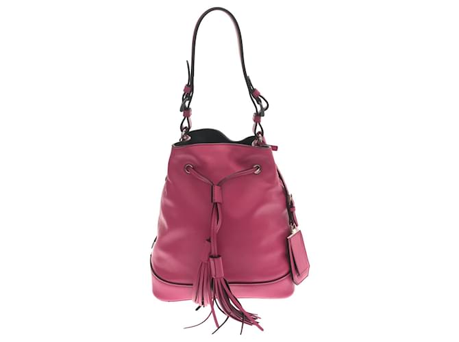 PRADA Leather Bucket & Drawstring Bags for Women