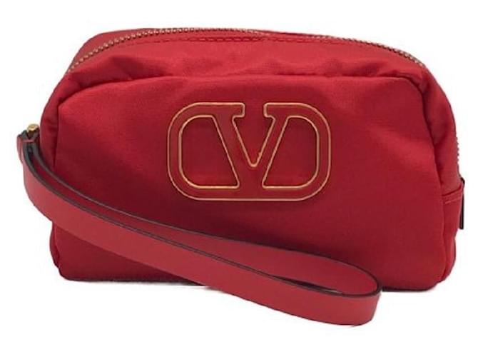 ****VALENTINO GARAVANI Mini pochette rouge Vanity  ref.968125