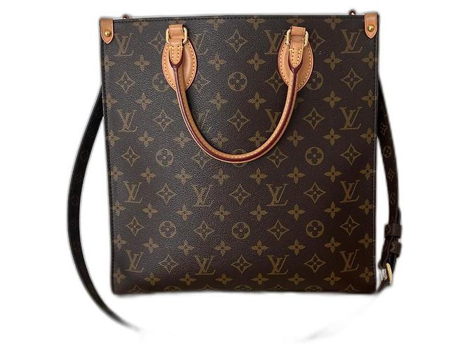 Louis Vuitton LV Sac Plat PM monograma Marrom