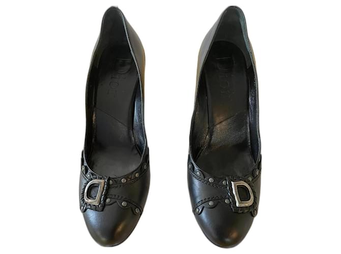 Dior Zapatillas Negro Cuero  ref.968182
