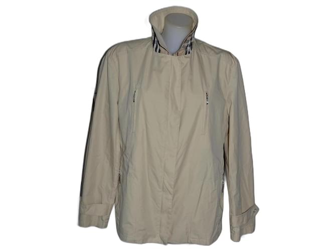 Burberry raincoat Beige Synthetic Cotton  ref.968204