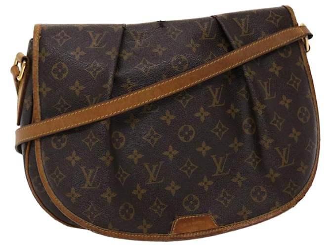 Louis Vuitton Shoulder Bag Menilmontant MM M40473 Monogram Canvas Brown  Women's LOUIS VUITTON
