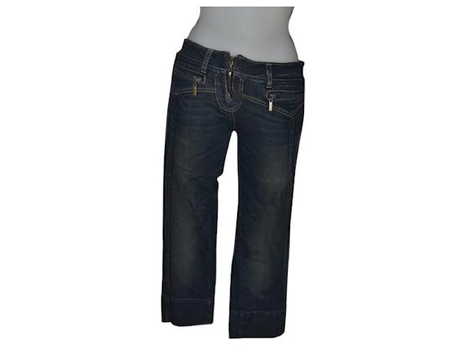 Just Cavalli jeans corti Blu scuro Sintetico Cotone  ref.968451