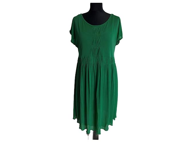 Vanessa Bruno Athe Dresses Olive green Viscose  ref.968465