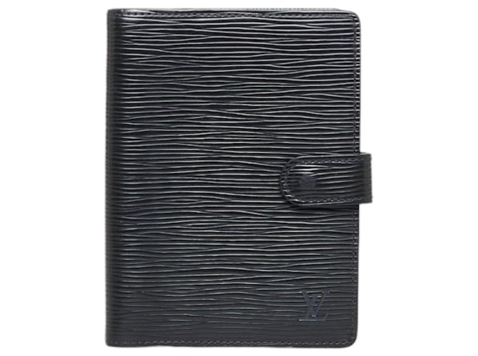 Louis Vuitton Agenda Cover Black Leather  ref.968596