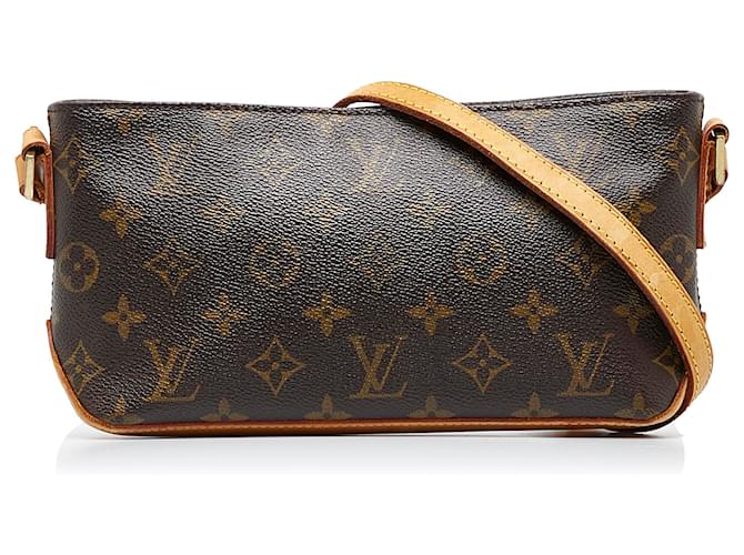 Louis Vuitton Brown Monogram Trotteur Leather Cloth ref.1022895