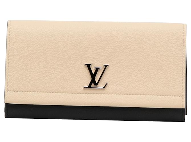 Louis Vuitton Black Lockme II Wallet Beige Leather Pony-style calfskin  ref.968685 - Joli Closet