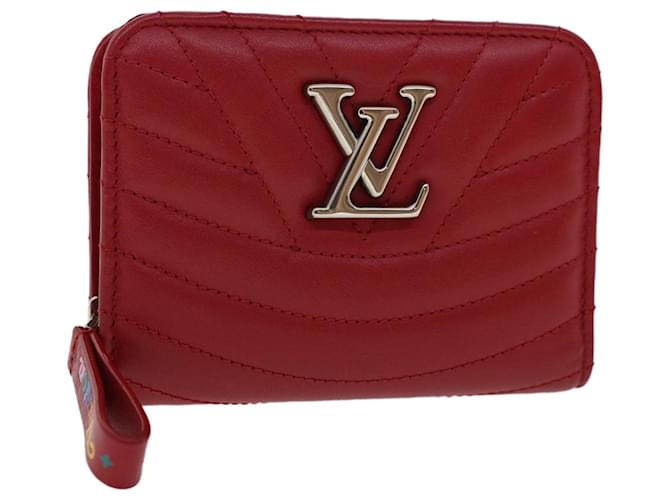 LOUIS VUITTON New Wave Zipto Compact Wallet Wallet Red M63790 LV Auth 45674  Leather ref.968757 - Joli Closet