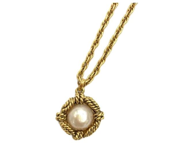***CHANEL  pearl design necklace Golden  ref.968989