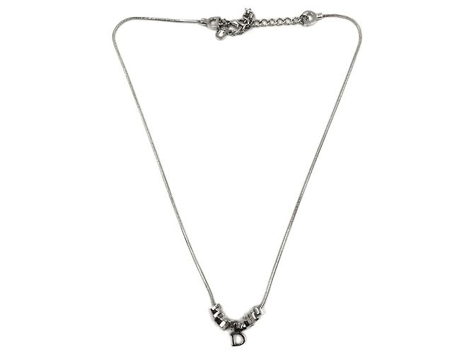 Christian Dior Letters D Necklace With Pendant Silvery