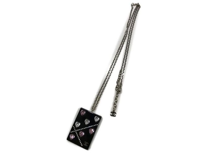 ***Colar de strass CHANEL Preto