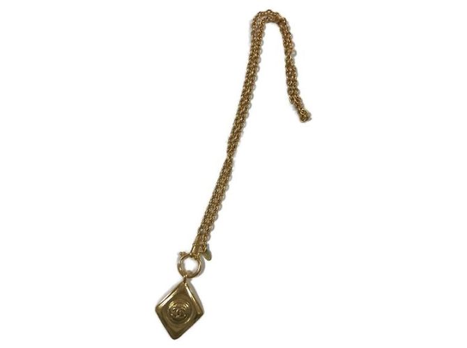 ***Collana vintage CHANEL con placca in cocco