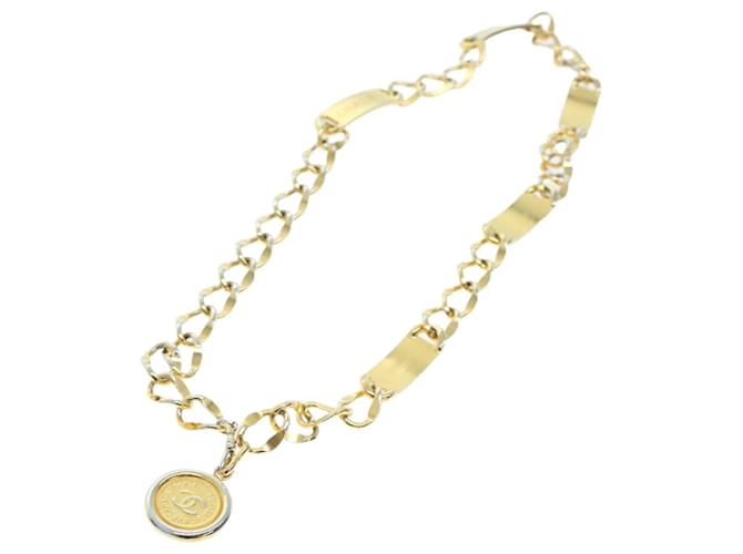 Chanel belt metal 35.4"" Gold CC Auth ar9720b Golden  ref.969070