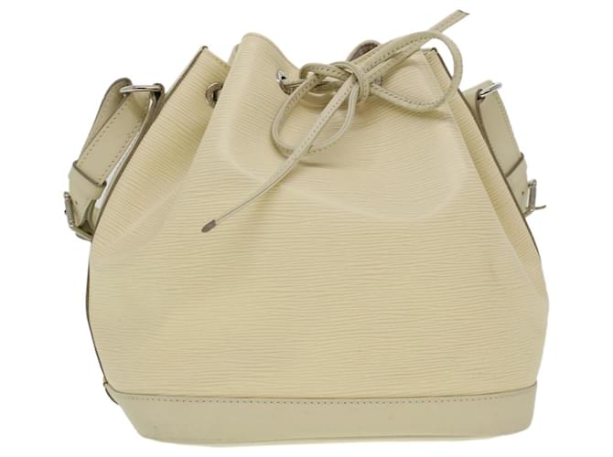 LOUIS VUITTON Borsa a spalla Epi Noe Bianca M4084J LV Aut 45589 Bianco Pelle  ref.969114