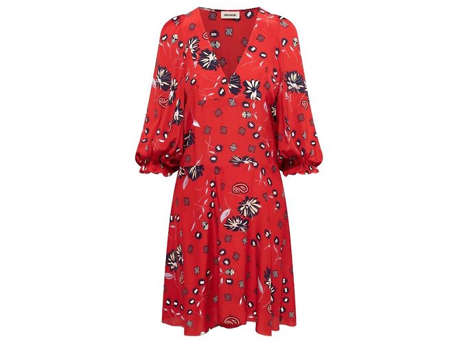 Autre Marque Vestido de seda rojo Zadig & Voltaire Roja