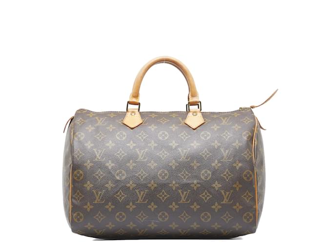 Louis Vuitton Monogram Speedy 35  M41524 Brown Cloth  ref.969376