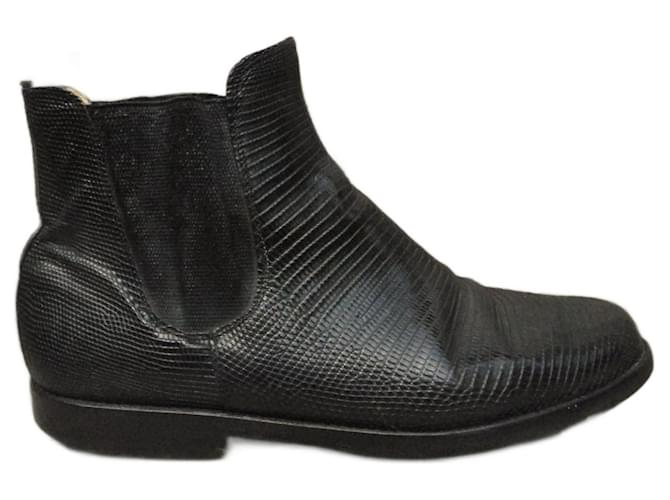 vintage Sartore ankle boots p 40,5 Black Leather  ref.969396