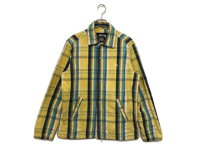 Autre Marque ****STUSSY Yellow Checkered Jackets Cotton  ref.969442