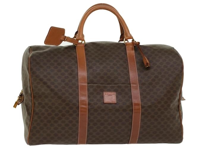 Celine Vintage Beige Macadam Canvas Duffel Duffle Boston Bag