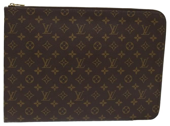 Louis Vuitton Monogram Poche Documents M53456 Brown Cloth ref